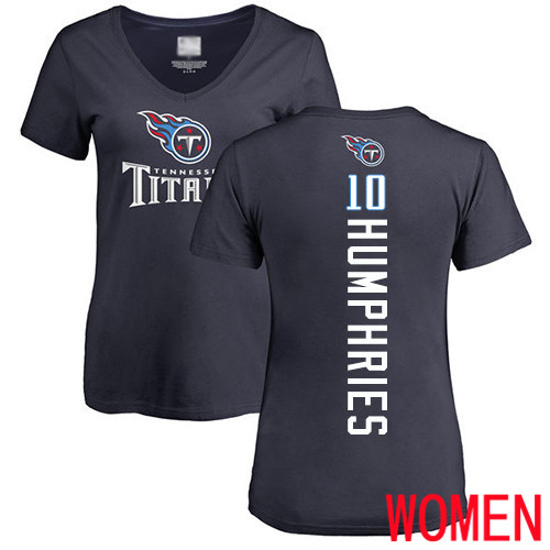 Tennessee Titans Navy Blue Women Adam Humphries Backer NFL Football #10 T Shirt->nfl t-shirts->Sports Accessory